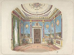 300px Design for a room by John Dibblee Crace