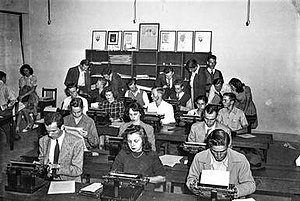 Grady newsroom in 1940