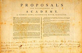 330px Proposal to establish George Town Academy Georgetown University 1787 1