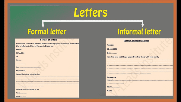 Writing A Formal Letter