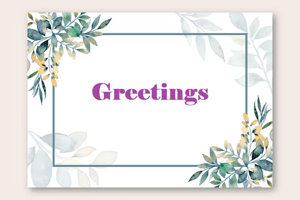 Read more about the article Greetings