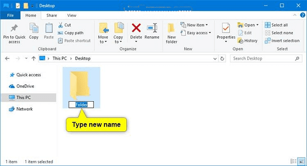 Read more about the article To change the name of a File or Folder