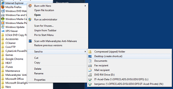 Read more about the article To put a shortcut on the Desktop