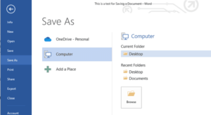 Read more about the article Saving a document