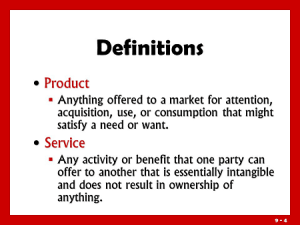 Read more about the article Definition of product and service