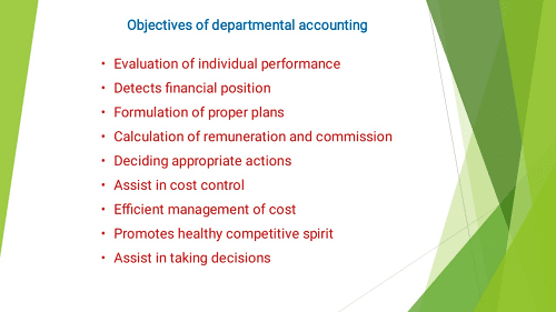 Objectives of Departmental Accounting 2 Objectives of Departmental Accounting