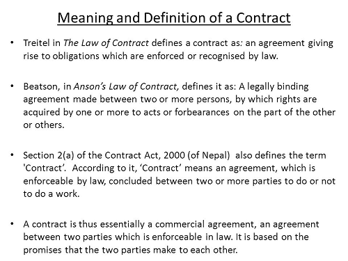 Read more about the article Meaning and Definition of Contract