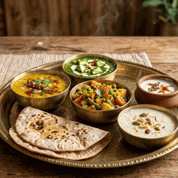 Indian Dishes in a Platter: Nutrition, Calories & Health Benefits